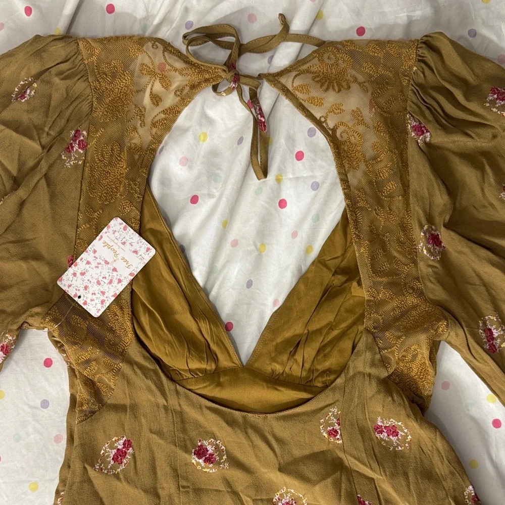 Free People Mockingbird Mesh Inset Mini Dress - Picture 4 of 5